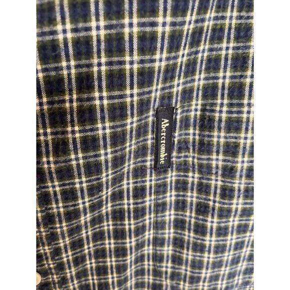 Abercrombie and Fitch Long-sleeved Men’s Plaid Shirt, Green/Yellow/Blue, XL - Picture 3 of 4